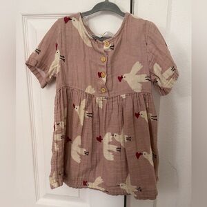 H&M 2T Pink dove dress